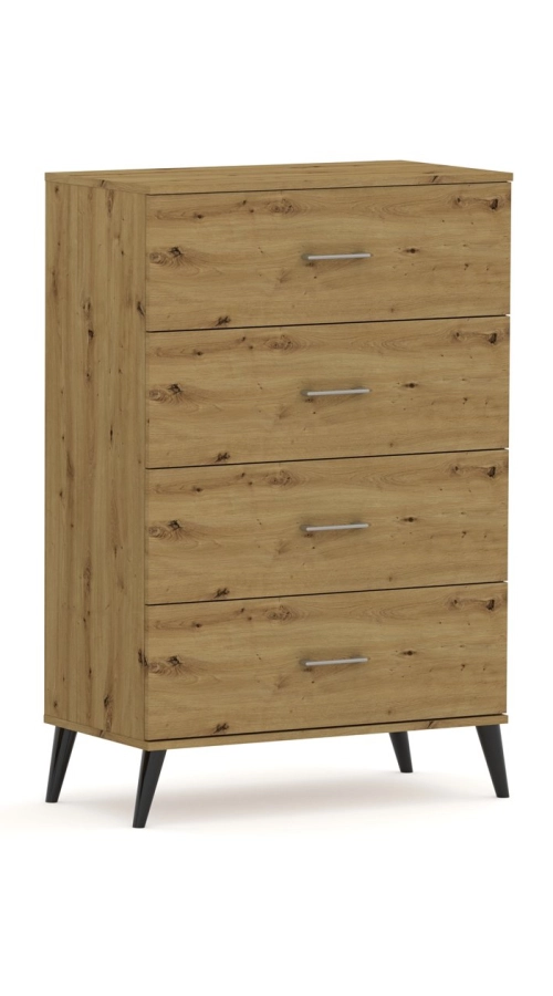 Komoda POLA 4N Dąb Artisan - 4 szerokości 50 - 80 cm skandynawski styl
